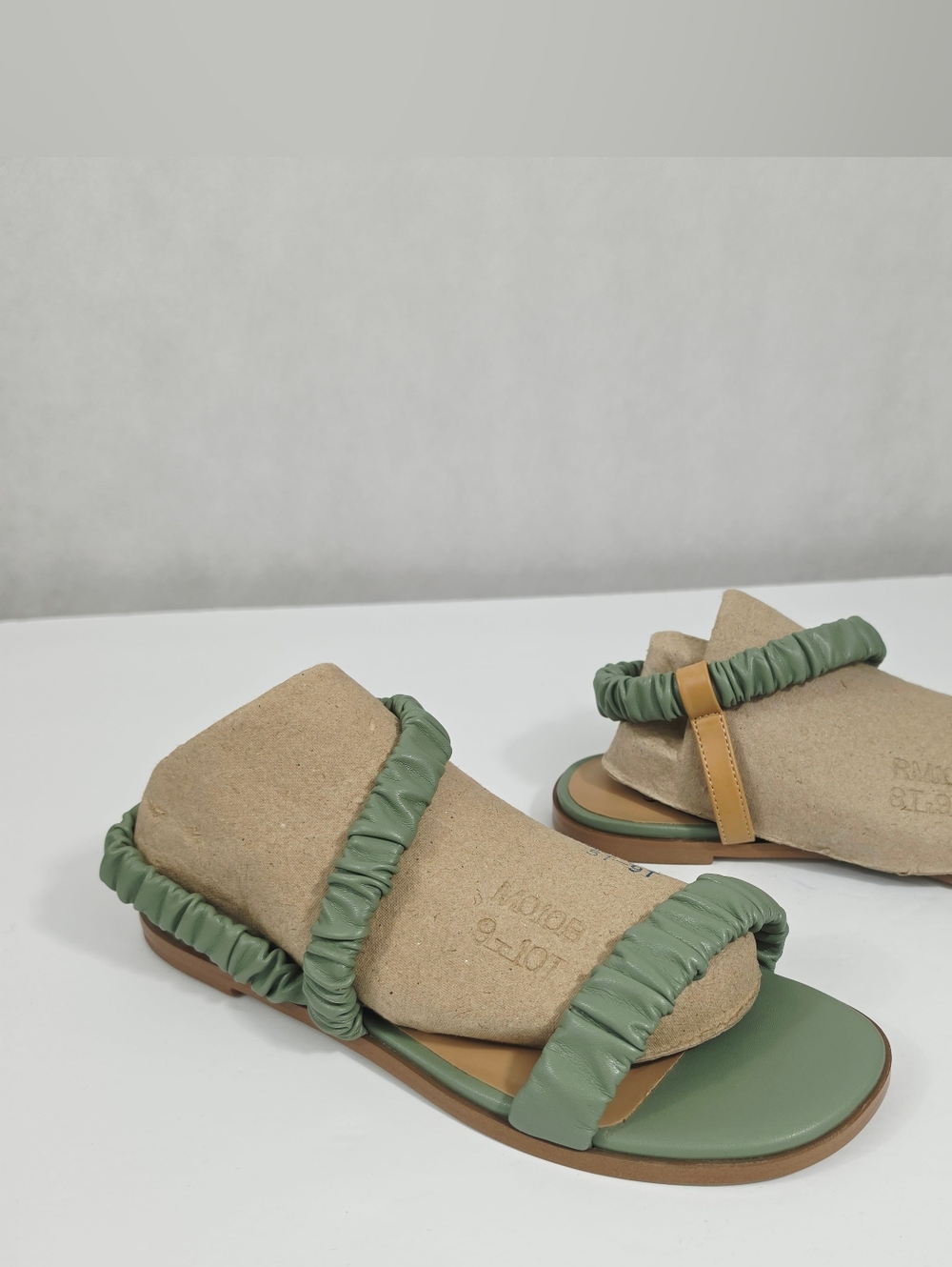 New Crown & Ivy Ruched Strap Sandal